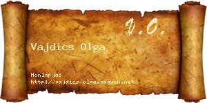 Vajdics Olga névjegykártya